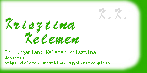 krisztina kelemen business card